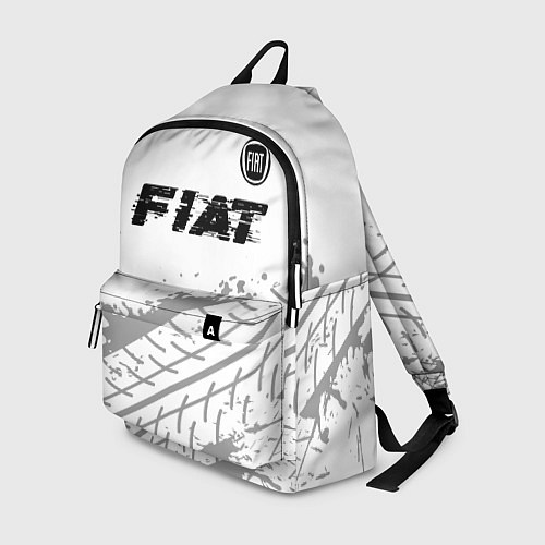 Рюкзак Fiat speed на светлом фоне со следами шин посереди / 3D-принт – фото 1