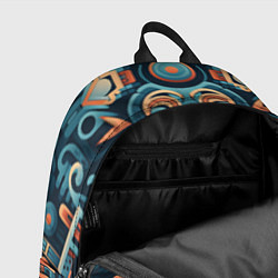 Рюкзак Симметричный абстрактный паттерн в ацтекском стиле, цвет: 3D-принт — фото 2