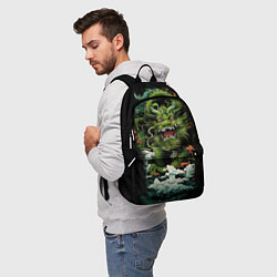 Рюкзак Зеленый дракон символ года, цвет: 3D-принт — фото 2