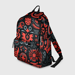 Рюкзак Красно-черный узор в славянском стиле, цвет: 3D-принт
