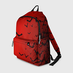 Рюкзак Летучие мыши на красном фоне
