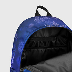 Рюкзак Декоративные снежинки на фиолетовом, цвет: 3D-принт — фото 2