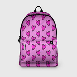 Рюкзак Розовые сердечки каракули, цвет: 3D-принт — фото 2