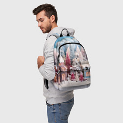 Рюкзак Рождественские огни на деревьях, цвет: 3D-принт — фото 2