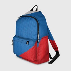 Рюкзак Белый синий красный вязаный фон, цвет: 3D-принт