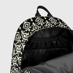 Рюкзак Черно-белый орнамент, цвет: 3D-принт — фото 2