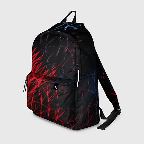 Рюкзак Красно чёрные узоры / 3D-принт – фото 1