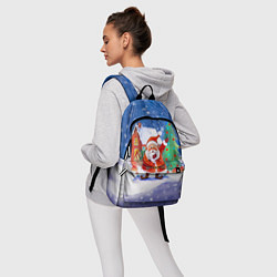 Рюкзак Дед Мороз с мешком и елкой, цвет: 3D-принт — фото 2
