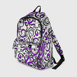 Рюкзак Фиолетовые кружевные узоры, цвет: 3D-принт