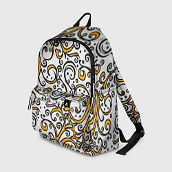 Рюкзак Жёлтый кружевной узор, цвет: 3D-принт