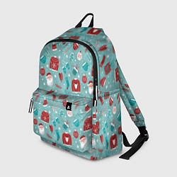 Рюкзак Праздничный новогодний узор, цвет: 3D-принт
