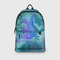 Рюкзак Бирюзовый дракон узор, цвет: 3D-принт — фото 2