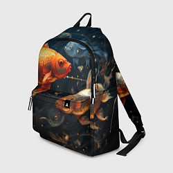 Рюкзак Рыбки на темном фоне, цвет: 3D-принт