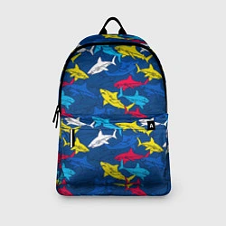 Рюкзак Разноцветные акулы на глубине, цвет: 3D-принт — фото 2