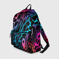 Рюкзак Черные пятна на разноцветном фоне, цвет: 3D-принт