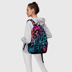 Рюкзак Черные пятна на разноцветном фоне, цвет: 3D-принт — фото 2