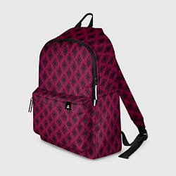Рюкзак Паттерн узоры тёмно-розовый, цвет: 3D-принт
