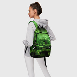 Рюкзак Зеленые квадраты в лабиринте, цвет: 3D-принт — фото 2