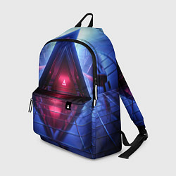 Рюкзак Фиолетовое свечение за треугольной абстракцией, цвет: 3D-принт