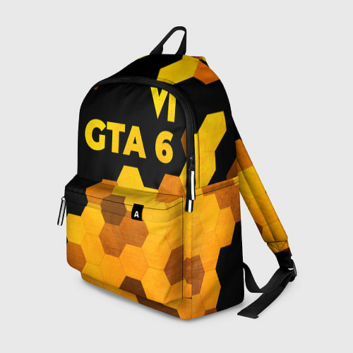 Рюкзак GTA 6 - gold gradient посередине / 3D-принт – фото 1