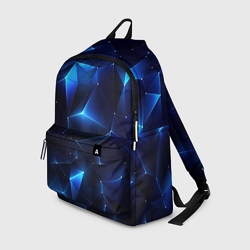 Рюкзак Синяя геометрическая абстракция / 3D-принт – фото 1
