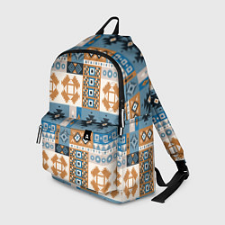 Рюкзак Этнический мозаичный геометрический паттерн, цвет: 3D-принт