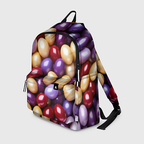 Рюкзак Красные и фиолетовые пасхальные яйца / 3D-принт – фото 1