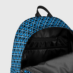 Рюкзак Синие и чёрные треугольники, цвет: 3D-принт — фото 2