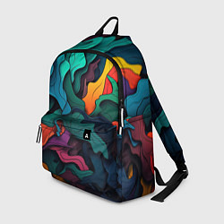 Рюкзак Яркие кислотные разноцветные пятна в виде камуфляж, цвет: 3D-принт