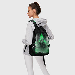 Рюкзак Зелёный скелет в дыму, цвет: 3D-принт — фото 2