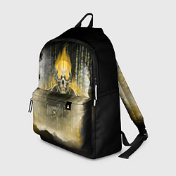 Рюкзак Жёлтый скелет в дыму, цвет: 3D-принт