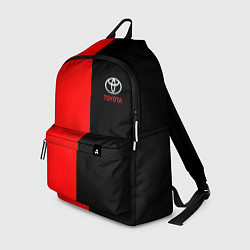 Рюкзак Toyota car красно чёрный, цвет: 3D-принт