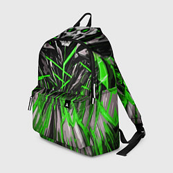 Рюкзак Череп и зелёные полосы, цвет: 3D-принт