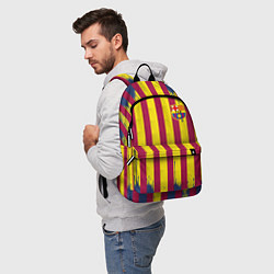 Рюкзак Полосатые цвета футбольного клуба Барселона, цвет: 3D-принт — фото 2