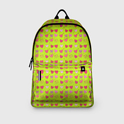 Рюкзак Сердечки на салатовом фоне, цвет: 3D-принт — фото 2