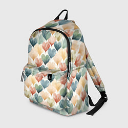 Рюкзак Разноцветные нарисованные сердечки, цвет: 3D-принт