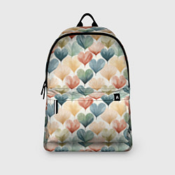 Рюкзак Разноцветные нарисованные сердечки, цвет: 3D-принт — фото 2