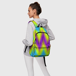 Рюкзак Неоновый зигзаг, цвет: 3D-принт — фото 2