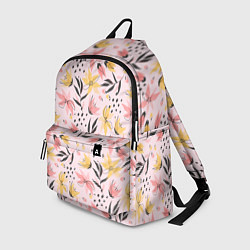 Рюкзак Абстрактный паттерн с цветами, цвет: 3D-принт