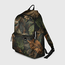 Рюкзак Реалистичный охотничий камуфляж из ткани и листьев, цвет: 3D-принт