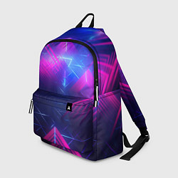 Рюкзак Неоновые абстрактные треугольники, цвет: 3D-принт