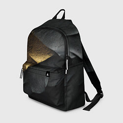 Рюкзак Черная текстура с золотистым напылением, цвет: 3D-принт