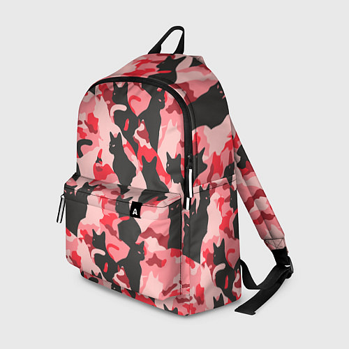 Рюкзак Розовый камуфляж из котов / 3D-принт – фото 1