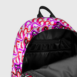 Рюкзак Розовый узор и белая обводка, цвет: 3D-принт — фото 2