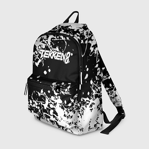 Рюкзак Tekken 8 брызги белых красок / 3D-принт – фото 1