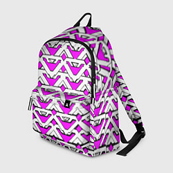 Рюкзак Бело-розовый узор, цвет: 3D-принт