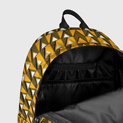 Рюкзак Узор из треугольников жёлтый, цвет: 3D-принт — фото 2