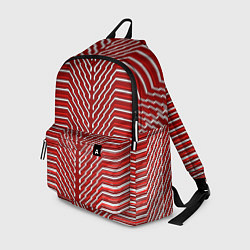 Рюкзак Белые линии на красном фоне, цвет: 3D-принт