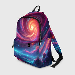 Рюкзак Яркая неоновая галактика - нейросеть, цвет: 3D-принт