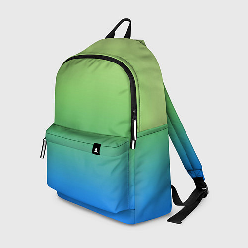 Рюкзак Градиент зелёно-голубой / 3D-принт – фото 1